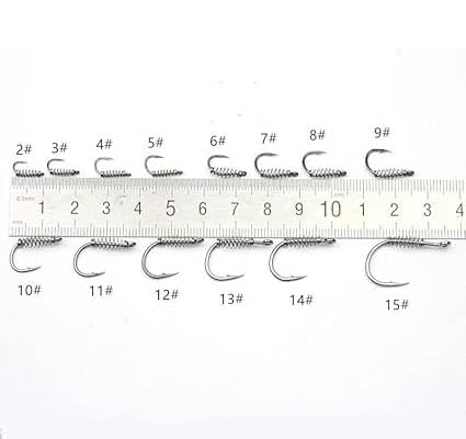 KTGCOZS Pack of 30 Fishing Hooks Baiting Dough Stainless Barded Fish Spring Tackle 6-14 Size - size: 10# 30pcs