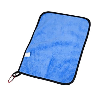 Outdoor Sports Thickening Fishing Towel Microfiber Camping Fishing Towels Wipe with Clip Hands Towel Fishing Accessories - color: Blue