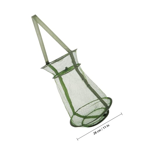 GANAZONO Foldable Fishing Basket Net 3-Layer Mesh Small Collapsible Fish Keeper Net Portable Shrimp Bait Pen for Freshwater Saltwater Fishing Trips