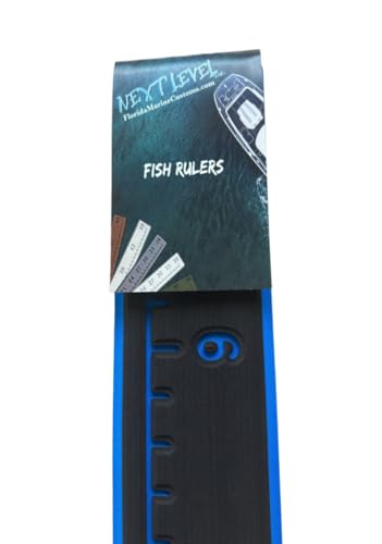 Next Level Inc. | Fish Ruler | SeaDek | 36 inch Fish Measurement Tool | Perfect for Boats and Kayaks | Black/Bimini Blue - color: Black/Bimini Blue