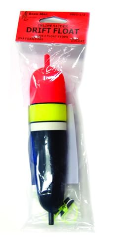 Beau Mac EVA Inline Slip Floats | Adjustable Slip Bobber | Hi-Vis Red | Durable High-Visibility Fishing Float for Freshwater & Saltwater | Adjustable Slip Bobber for Salmon, Steelhead & Trout Rigs - size: 1-1/2oz
