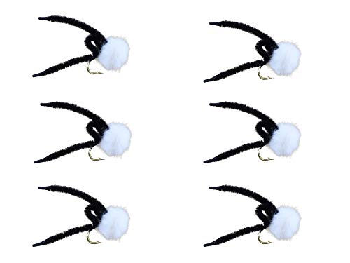 Wild Water Fly Fishing Egg Flies, Size 12, Qty. 6, for Trout, Steelhead, and Salmon - color: Black Eggi Juan - Size 12 - 6 Pack