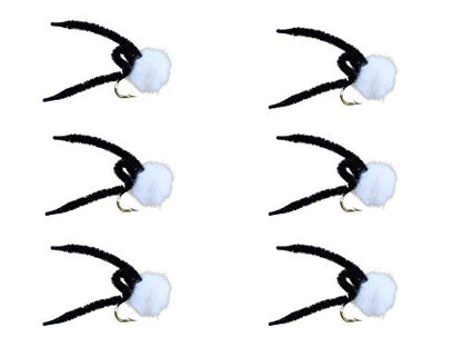 Wild Water Fly Fishing Egg Flies, Size 12, Qty. 6, for Trout, Steelhead, and Salmon - color: Black Eggi Juan - Size 12 - 6 Pack
