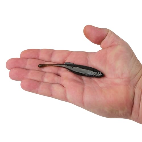 Berkley PowerBait Drip Minnow Fishing Soft Bait - color: Green Pumpkin Shad, size: 4"