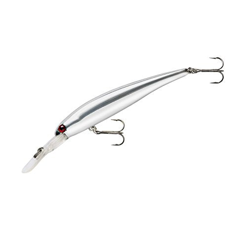 Band-It B-Shad Multi-Species Minnow Jerkbait Fishing Lure, Fishing Accessories, 3.5", 1/3 oz, Chrome Red Eye, (BDTB-SHAD35)