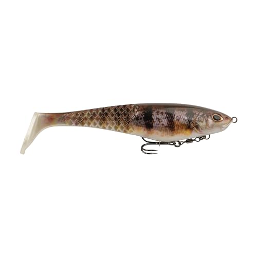 Berkley PowerBait CullShad Fishing Soft Bait - color: HD Yellow Perch, size: 8 in (2.75 oz)