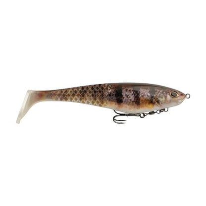 Berkley PowerBait CullShad Fishing Soft Bait - color: HD Yellow Perch, size: 8 in (2.75 oz)