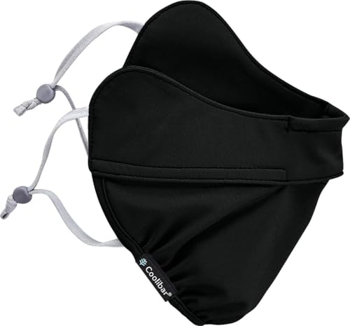 Coolibar UV Face Mask with Adjustable Features - UPF 50+ Sun Protection - Zenith in Black