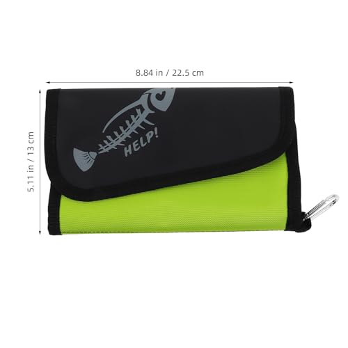 GANAZONO Waterproof Fishing Tackle Bag Soft Lure Organizer Large Capacity Detachable Rig and Line Storage Pouch Portable Fluorescent Green for Fresh and Saltwater