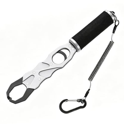 Fish Lip Gripper, Aluminum Alloy Fish Scale, Fish Gripper with 360° Swivel Handle, Fishing Pliers Saltwater