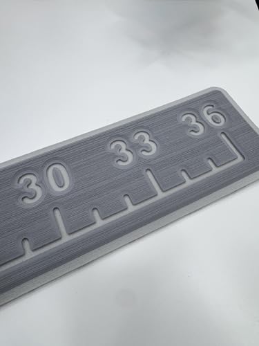 SeaDek Fishing Ruler | Fish Ruler Perfect Boats, Coolers & Kayaks | 36" Fishing Measurement Tool | Fishing Accessories | 3M Adhesive Backing (Storm Gray/Cool Gray) - color: Storm Gray/Cool Gray