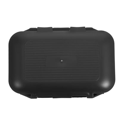 Yardwe Waterproof Fishing Tackle Box Portable Lure Storage Case Compact Dark Plastic Fishing Gear Organizer for Freshwater and Saltwater Anglers