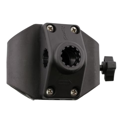 Scotty 0449 Portable Nylon Clamp Mount with 241 Side Deck Mount,Black | Fishing Accessory, Rod Holder Mount, Heavy-Duty Nylon, Non-Permanent Mounting Solution for Small Boats