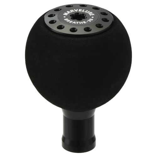 Comfort EVA Power Knob 1.5'' (38 mm) Compatible for Shimano Stella Stradic Vanford, Daiwa Exist LT Tatula LT Fuego LT, Spinning Reel Handle Replacement Knob - color: Black