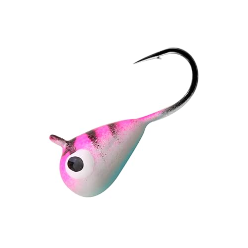 5 Pieces 3.0-6.0mm Teardrop Tungsten Ice Jig - color: TG05 Pink Navy Tiger Glow, size: TIJ02 3MM 5PCS