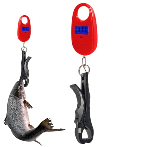 Scale for Fishing Small Portable Handheld | Scale Fish Controller for Fishing - color: Red