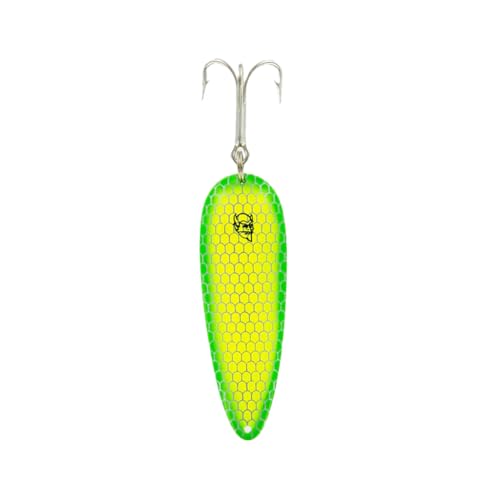Dardevle Nickel Back 1 oz Fishing Spoons - color: Honeycomb Lime