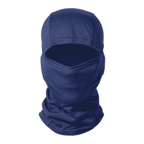 1 Pcs Unisex Summer Sun Protection Balaclava Breathable Elastic Full Face Mask for Cycling Running Hiking Fishing - color: Navy Blue