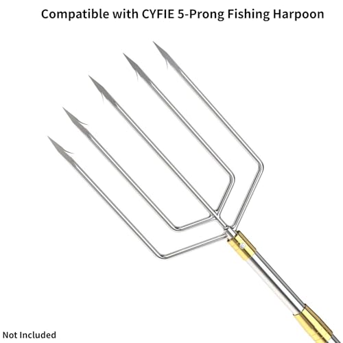Cyfie Retractable Fishing Gaff, 4.8/6.6/7.8/9.4/16.4ft Telescopic Fishing Gaff with 8mm Screw, Capable for Fish Gig Spear Harpoon Hook, Ice and Saltwater Fishing Gaff Pole for Hunting Fish Frog Mole - color: 9.4 Feet Retractable Pole