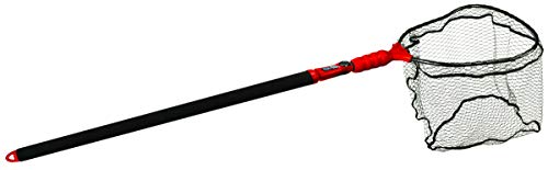 EGO S2 Slider Fishing Net Handle | Adjustable Extension Handle, Minimal Water Drag Design, Ergonomic Foam Grip for Landing Nets - size: 48" to 108" Handle, 17" x 19" Hoop, style: Pvc Coated Mesh