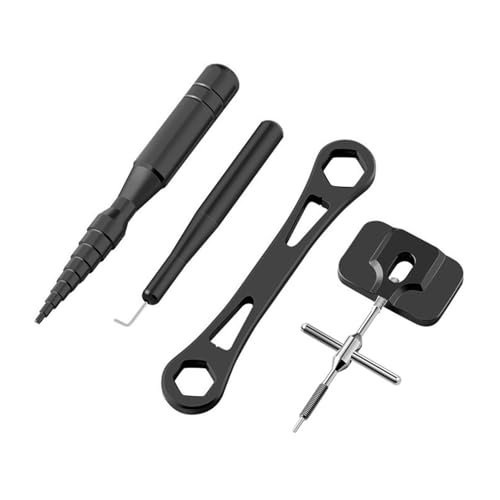 Professional Fishing Reel Maintenance Tool Set Aluminum Alloy for Fishing Reel Baitcasting Reel and Round Reel Repair - color: Dark