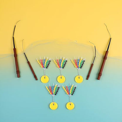 150Pcs/Set Yellow Rubber Fishing Bobber Stoppers,Colorful Fishing Tackle Space Beans Connectors Oval Float Stops Fishing Accessories Hunting and Fishing