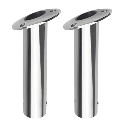 Fishing Rod Holder 2 Pack, 316 Stainless Steel 15/30/90 Degree Rod Holders for Fishing Boat, Flush Mount with Cap, Heavy Duty