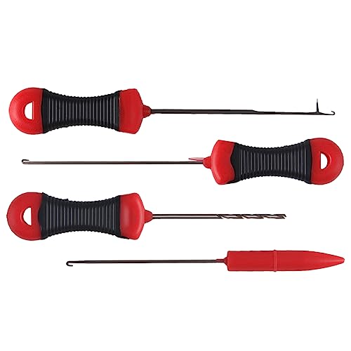 Baits Needle Stainless Steel Fish Stringer 4 in 1 Carps Fishing Baits Needle Tool Drilling Hook for Making Rigs Professional Fishing Tool - color: A