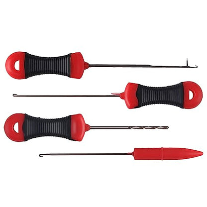 Baits Needle Stainless Steel Fish Stringer 4 in 1 Carps Fishing Baits Needle Tool Drilling Hook for Making Rigs Professional Fishing Tool - color: A
