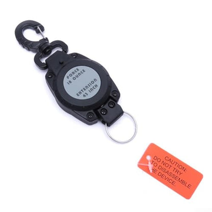 Diving For Retractor With Clip Retractable Lanyard For Scuba Snorkeling Spearfishing Anti-Lost Gear With 41 Inch Steel Wire And Locking Button Black
