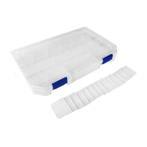 Large Plastic Tackle Box Storage Organizer Box 3700 Utility Tray with adjustable dividers 2 PACK