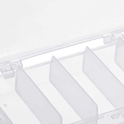 PATIKIL Small Fishing Lure Storage Box 3 Pack Plastic Fish Tackle Container Organizer, Clear