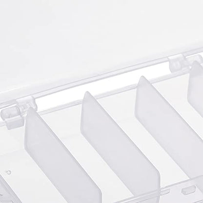 PATIKIL Small Fishing Lure Storage Box 3 Pack Plastic Fish Tackle Container Organizer, Clear