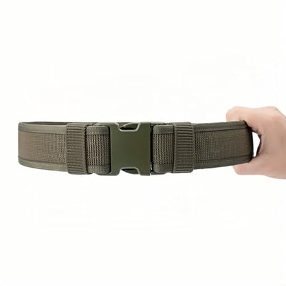 Security EMS EMT Firefighters Work Belt 2" Wide Camping Hiking Utility Tool Belt Airsoft Paintball Gear Holster Belt - color: Green(2 Inch Width), size: XX-Large