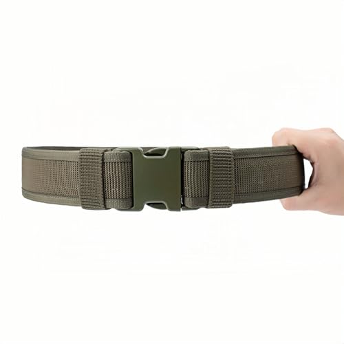 Security EMS EMT Firefighters Work Belt 2" Wide Camping Hiking Utility Tool Belt Airsoft Paintball Gear Holster Belt - color: Green(2 Inch Width), size: Medium