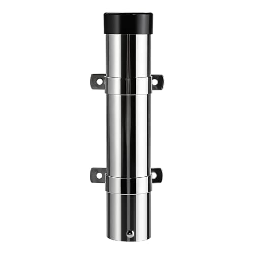 YaeMarine Boat Marine Fishing Rod Holders Stainless Steel Side Mounted Transom Mounted Rod Holders with Brackets - style: With Non-welded Brackets