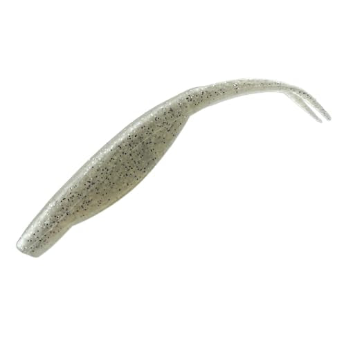 Pulse Minnow Bait for Bass Fishing, 4.7" Soft Twin Tail Lures with Fast Kicking Action, Shrimp Scented & Salt Infused, Ideal for Drop Shot & Jig Head, 10-Pack - color: Pearl Silver