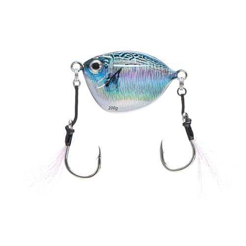 Imposter Jig, Bonita Pattern, Slow Pitch Fishing Lure, Inshore and Offshore - size: 200 Gram