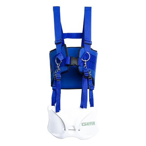 GAFFER SPORTFISHING Adjustable Fishing Belt & Shoulder Harness - Safety Buckle with Foam-Padded Straps Fish Rod Holder - color: Shoulder Harness - Blue