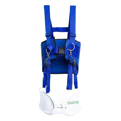 GAFFER SPORTFISHING Adjustable Fishing Belt & Shoulder Harness - Safety Buckle with Foam-Padded Straps Fish Rod Holder - color: Shoulder Harness - Blue