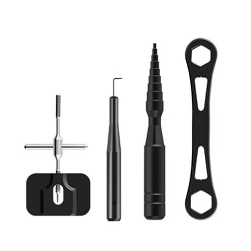 Spool Disassembling Wrench Reel Bearing Pin Remover Wheel Remover Tool Fishing Reel Ball Bearing Maintenance Aluminum Alloy Fishing Tool - color: Set Black