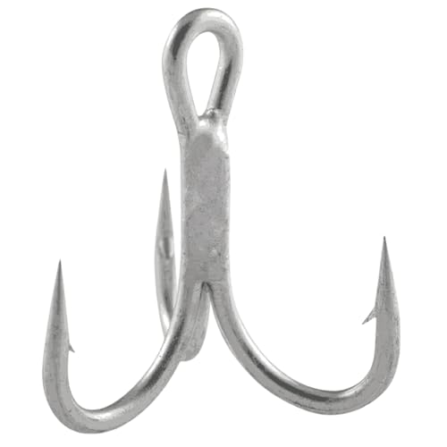 Owner 4X Strong 2/0 ST-66 Treble Hooks – Heavy Duty Replacement Fishing Hooks for Lures, Saltwater or Freshwater