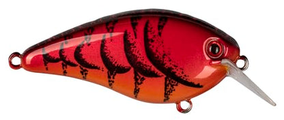 Strike King KVD 1.5 Hard Knock Fishing Lure, 3/8 oz, 3D Lifelike Eyes - color: Delta Red, size: 3/8oz