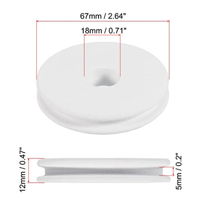 PATIKIL 2.64 Inch Fishing Line Spool, 1 Set/6 Pack EVA Foam Fishing Winding Board Plates Fly Fishing Gear Organizer with Case for Fishing Line Storage, White