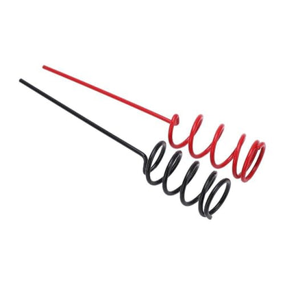 2 Pcs Fishing Rod Holder, Spiral Heavy Duty Metal Spiral Pole Stand Rack Bracket Ground Support Stand for Bank Fishing,11.8inch Length(Black&Red)