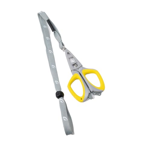 danco Fishing Ceramic Braid Scissor, Karl,Serrated Blades, Fishing Scissors for Braided Line, Non Slip Grip