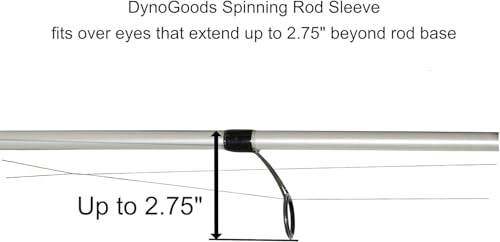 Fishing Rod Sleeve, 3 Pack, 7ft Spinning Rod Protector/Rod Sock/Rod Cover - color: Gray