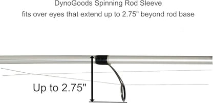 Fishing Rod Sleeve, 3 Pack, 7ft Spinning Rod Protector/Rod Sock/Rod Cover - color: Gray