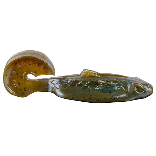 Strike King (RGBZM-805) Rage Buzz Minnow Fishing Lure, Soft Plastic Topwater Bait, High Action Plopper Tail, Patented Rage Tail Design, 3 3/4-Inches, 5-Pack, Craw Red Flake