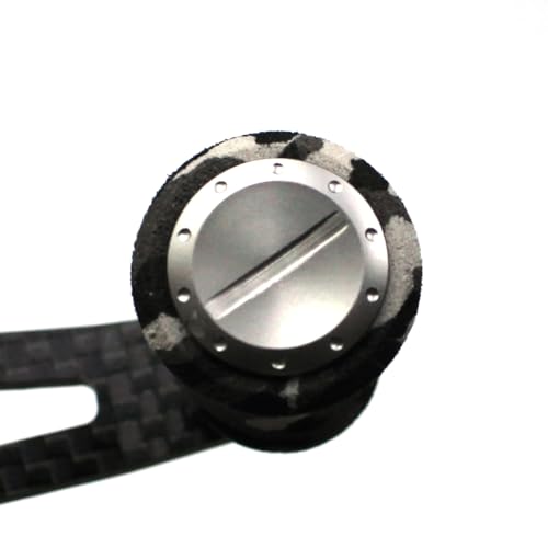 Mr. Z 95mm Carbon Fiber Baitcasting Reel Handle Compatible for Abu Garcia Shimano Daiwa Light Weight Low Profile Casting Reel - color: CAMO Gray, size: Left-handed